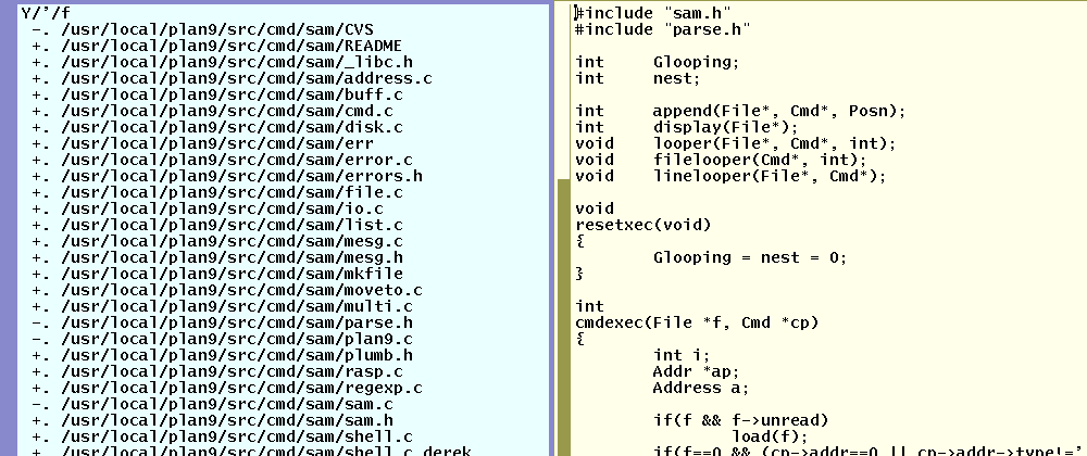 Introduction to the Sam Text Editor